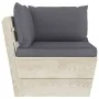 2-seater garden pallet sofa with fir wood cushions by vidaXL, Garden sets - Ref: Foro24-3063384, Price: 180,68 €, Discount: %