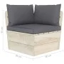 2-seater garden pallet sofa with fir wood cushions by vidaXL, Garden sets - Ref: Foro24-3063384, Price: 180,68 €, Discount: %