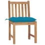 Garden chairs 2 units solid teak wood with cushions by vidaXL, Garden chairs - Ref: Foro24-3062935, Price: 226,27 €, Discount: %