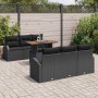 Conjunto de sofá de jardín 7 pcs Negro 100 x 55 x 73 cm