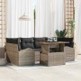 Conjunto de sofá de jardín Manual 7 pcs Gris 100 x 55 x 73 cm
