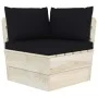 Sofá de esquina de palets de jardín cojines abeto impregnado by vidaXL, Modular outdoor sofas - Ref: Foro24-3063355, Price: 9...