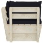 Sofá de esquina de palets de jardín cojines abeto impregnado by vidaXL, Modular outdoor sofas - Ref: Foro24-3063355, Price: 1...