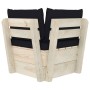 Sofá de esquina de palets de jardín cojines abeto impregnado by vidaXL, Modular outdoor sofas - Ref: Foro24-3063355, Price: 1...
