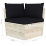 Sofá de esquina de palets de jardín cojines abeto impregnado by vidaXL, Modular outdoor sofas - Ref: Foro24-3063355, Price: 1...