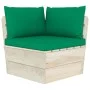 Ecksofa aus Gartenpaletten mit imprägnierten Tannenkissen von vidaXL, Modulare Sofas für den Außenbereich - Ref: Foro24-30633...