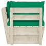 Corner sofa made of garden pallets with impregnated fir cushions by vidaXL, Modular outdoor sofas - Ref: Foro24-3063353, Pric...