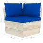 Corner sofa made of garden pallets with impregnated fir cushions by vidaXL, Modular outdoor sofas - Ref: Foro24-3063358, Pric...