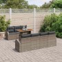 Conjunto de sofá de jardín 8 pcs Gris 100 x 55 x 73 cm