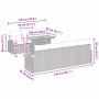Conjunto de sofá de jardín 8 pcs Gris 100 x 55 x 73 cm