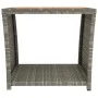 Mesita de ratán sintético negro y superficie de madera acacia de vidaXL, Mesas de jardín - Ref: Foro24-319559, Precio: 61,14 ...