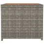 Mesita de ratán sintético negro y superficie de madera acacia de vidaXL, Mesas de jardín - Ref: Foro24-319559, Precio: 61,14 ...