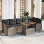 Conjunto de sofá de jardín 8 pcs Gris 100 x 55 x 73 cm