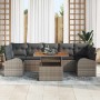 Conjunto de sofá de jardín 8 pcs Gris 100 x 55 x 73 cm