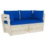 2-Sitzer-Gartensofa aus Paletten mit Kissen aus Tannenholz von vidaXL, Gartensets - Ref: Foro24-3063394, Preis: 181,97 €, Rab...