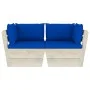 2-Sitzer-Gartensofa aus Paletten mit Kissen aus Tannenholz von vidaXL, Gartensets - Ref: Foro24-3063394, Preis: 181,97 €, Rab...