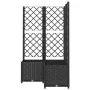 Jardinera con enrejado PP negro 80x80x136 cm de vidaXL, Maceteros y jardineras - Ref: Foro24-318275, Precio: 115,52 €, Descue...