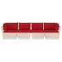4-seater garden pallet sofa with fir wood cushions by vidaXL, Garden sets - Ref: Foro24-3063450, Price: 408,42 €, Discount: %