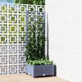 Pflanzgefäß mit Gitter PP dunkelgrau 40x40x121,5 cm von vidaXL, Töpfe und Pflanzgefäße - Ref: Foro24-318248, Preis: 39,28 €, ...