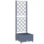 Planter with trellis PP dark gray 40x40x121.5 cm by vidaXL, Pots and planters - Ref: Foro24-318248, Price: 39,28 €, Discount: %