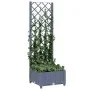Planter with trellis PP dark gray 40x40x121.5 cm by vidaXL, Pots and planters - Ref: Foro24-318248, Price: 39,28 €, Discount: %