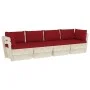 Sofá de palets de jardín 4 plazas con cojines madera de abeto by vidaXL, Garden sets - Ref: Foro24-3063453, Price: 419,17 €, ...