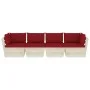 Sofá de palets de jardín 4 plazas con cojines madera de abeto by vidaXL, Garden sets - Ref: Foro24-3063453, Price: 419,17 €, ...
