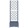 Planter with trellis PP dark gray 40x40x121.5 cm by vidaXL, Pots and planters - Ref: Foro24-318248, Price: 39,28 €, Discount: %