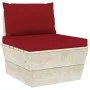 Sofá de palets de jardín 4 plazas con cojines madera de abeto by vidaXL, Garden sets - Ref: Foro24-3063453, Price: 419,17 €, ...