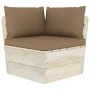 Corner sofa made of garden pallets with impregnated fir cushions by vidaXL, Modular outdoor sofas - Ref: Foro24-3063356, Pric...