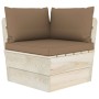 Ecksofa aus Gartenpaletten mit imprägnierten Tannenkissen von vidaXL, Modulare Sofas für den Außenbereich - Ref: Foro24-30633...