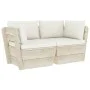 2-Sitzer-Gartensofa aus Paletten mit Kissen aus Tannenholz von vidaXL, Gartensets - Ref: Foro24-3063386, Preis: 211,29 €, Rab...