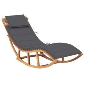 Rocking lounger with solid teak wood cushion by vidaXL, Loungers - Ref: Foro24-3063333, Price: 350,75 €, Discount: %