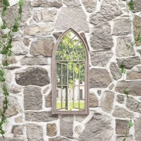 Sand-colored iron garden mirror for outdoors 70x30 cm by vidaXL, Mirrors - Ref: Foro24-318363, Price: 76,17 €, Discount: %