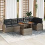 Conjunto de sofá de jardín Manual 7 pcs Gris 100 x 55 x 73 cm