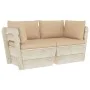 2-Sitzer-Gartensofa aus Paletten mit Kissen aus Tannenholz von vidaXL, Gartensets - Ref: Foro24-3063387, Preis: 212,03 €, Rab...