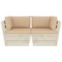 2-Sitzer-Gartensofa aus Paletten mit Kissen aus Tannenholz von vidaXL, Gartensets - Ref: Foro24-3063387, Preis: 213,87 €, Rab...