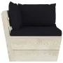 2-seater garden pallet sofa with fir wood cushions by vidaXL, Garden sets - Ref: Foro24-3063391, Price: 179,96 €, Discount: %