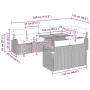 Conjunto de sofá de jardín Manual 9 pcs Gris 100 x 55 x 73 cm
