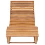 Tumbona mecedora con cojín madera maciza de teca de vidaXL, Tumbonas - Ref: Foro24-3063337, Precio: 352,27 €, Descuento: %