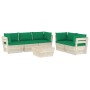 Muebles de jardín de palets 6 piezas y cojines madera de abeto by vidaXL, Garden sets - Ref: Foro24-3063521, Price: 491,66 €,...