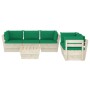 Muebles de jardín de palets 6 piezas y cojines madera de abeto by vidaXL, Garden sets - Ref: Foro24-3063521, Price: 491,66 €,...