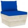 Central sofa made of garden pallets with impregnated fir wood cushions by vidaXL, Modular outdoor sofas - Ref: Foro24-3063370...