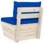 Central sofa made of garden pallets with impregnated fir wood cushions by vidaXL, Modular outdoor sofas - Ref: Foro24-3063370...