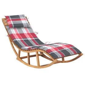 Rocking lounger with solid teak wood cushion by vidaXL, Loungers - Ref: Foro24-3063346, Price: 345,10 €, Discount: %