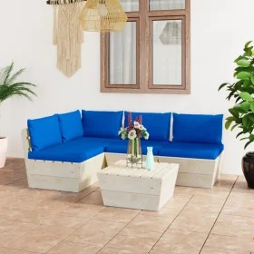 5-piece pallet garden furniture and fir wood cushions by vidaXL, Garden sets - Ref: Foro24-3063490, Price: 417,37 €, Discount: %