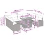 Conjunto de sofá de jardín Manual 10 pcs Gris 100 x 55 x 73 cm