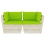 Zweiplätziges Gartensofa aus Paletten mit Kissen aus Fichtenholz. von vidaXL, Gartensets - Ref: Foro24-3063395, Preis: 185,15...