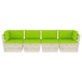 4-seater garden pallet sofa with fir wood cushions by vidaXL, Garden sets - Ref: Foro24-3063455, Price: 325,99 €, Discount: %