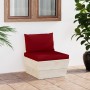 Sofá central de palets jardín cojines madera abeto impregnada by vidaXL, Modular outdoor sofas - Ref: Foro24-3063369, Price: ...